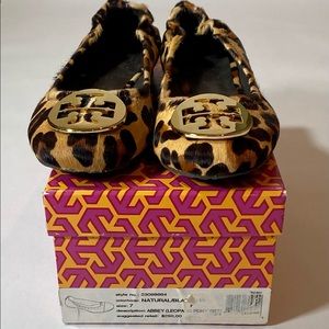 Tory Burch Leopard Ballet Flats. Size 7. New!